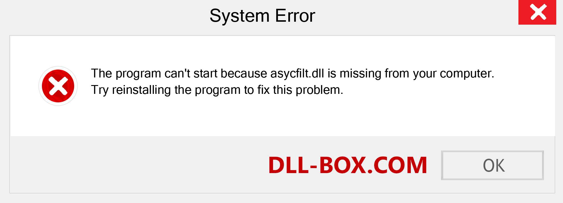  asycfilt.dll file is missing?. Download for Windows 7, 8, 10 - Fix  asycfilt dll Missing Error on Windows, photos, images